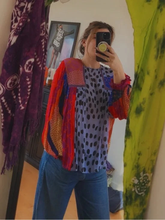 Anthropologie blank London vibrant fun blouse - Picture 2 of 8